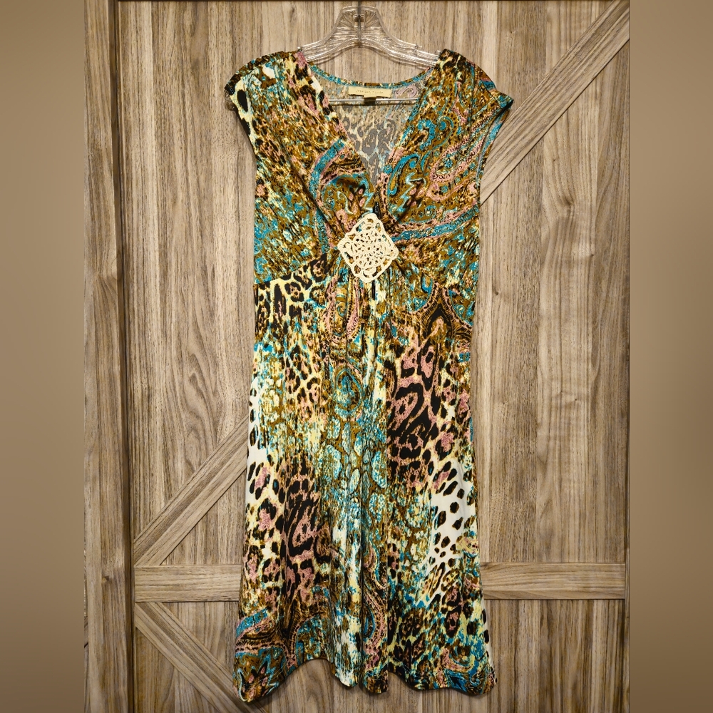 Jonathan Martin Multicolor Animal Print Women's Dress